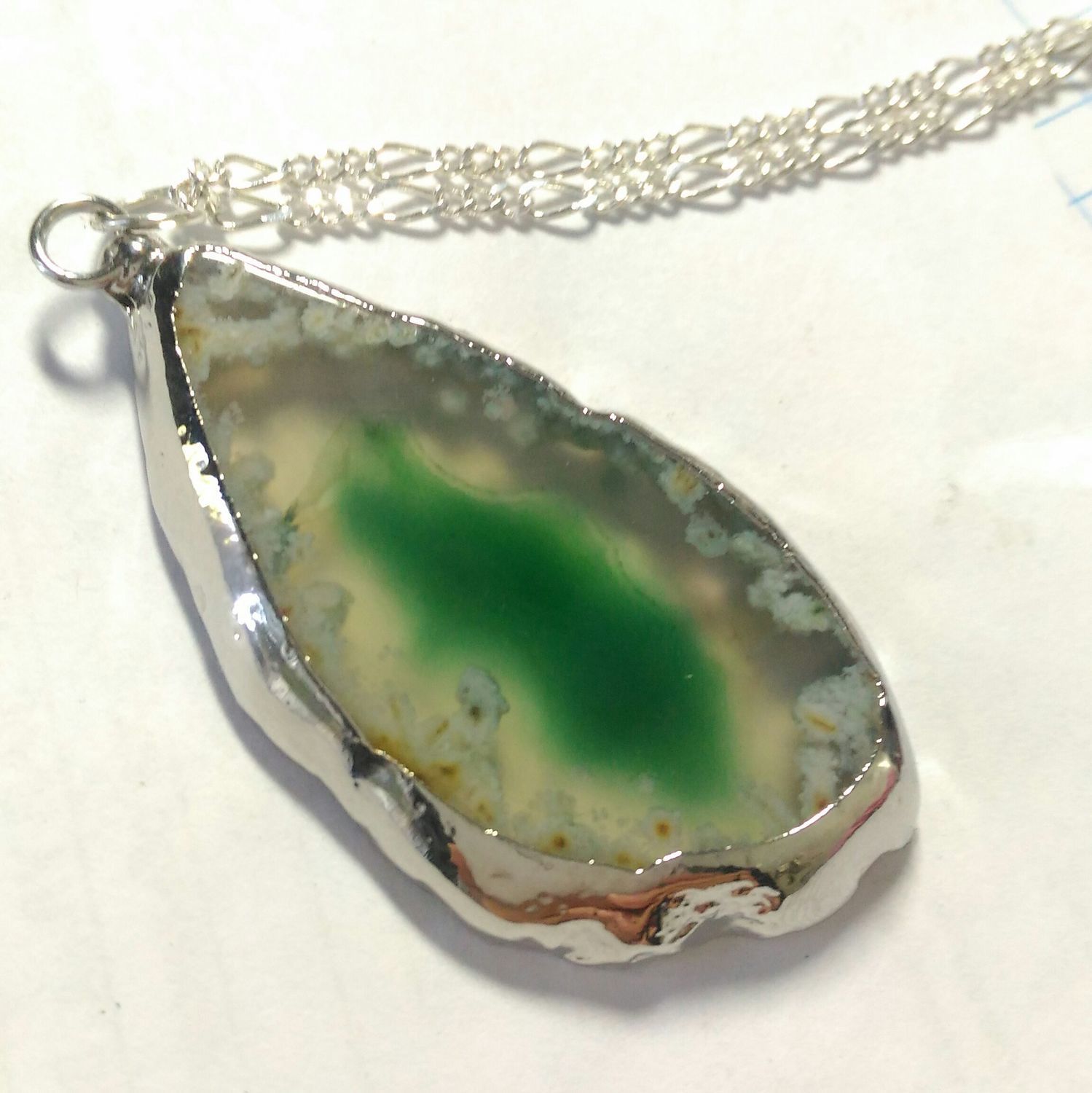 Photo №4 к отзыву покупателя Lyu о товаре Кулон из агата Тайна лесного озера and 1 more item