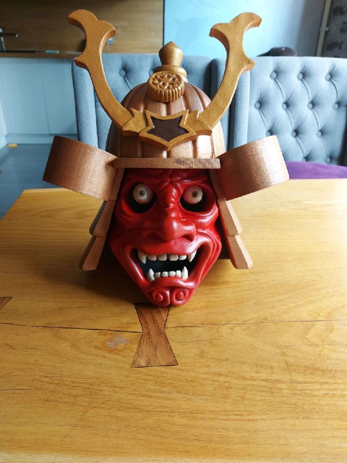 Photo №1 к отзыву покупателя Tatyana Dvortsova о товаре Деревянная настенная маска самурая
