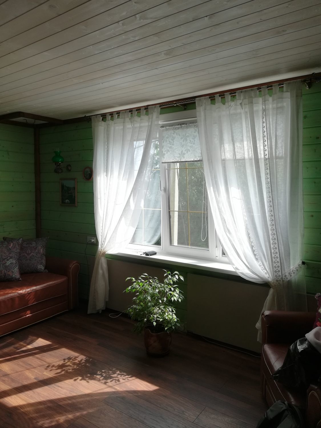 Фото №1 к отзыву покупателя Варвара о товаре Тюль льняной "Воздушный с широкими мережками" и еще 1 товар