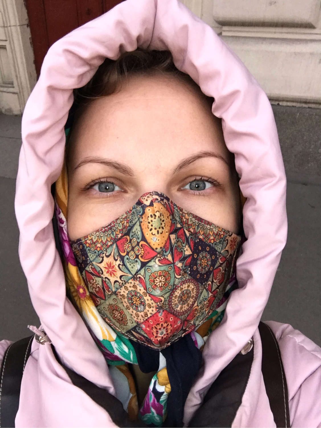 Фото №1 к отзыву покупателя Ольга о товаре Многоразовые маски из пробки с рисунком "Cork Dois"