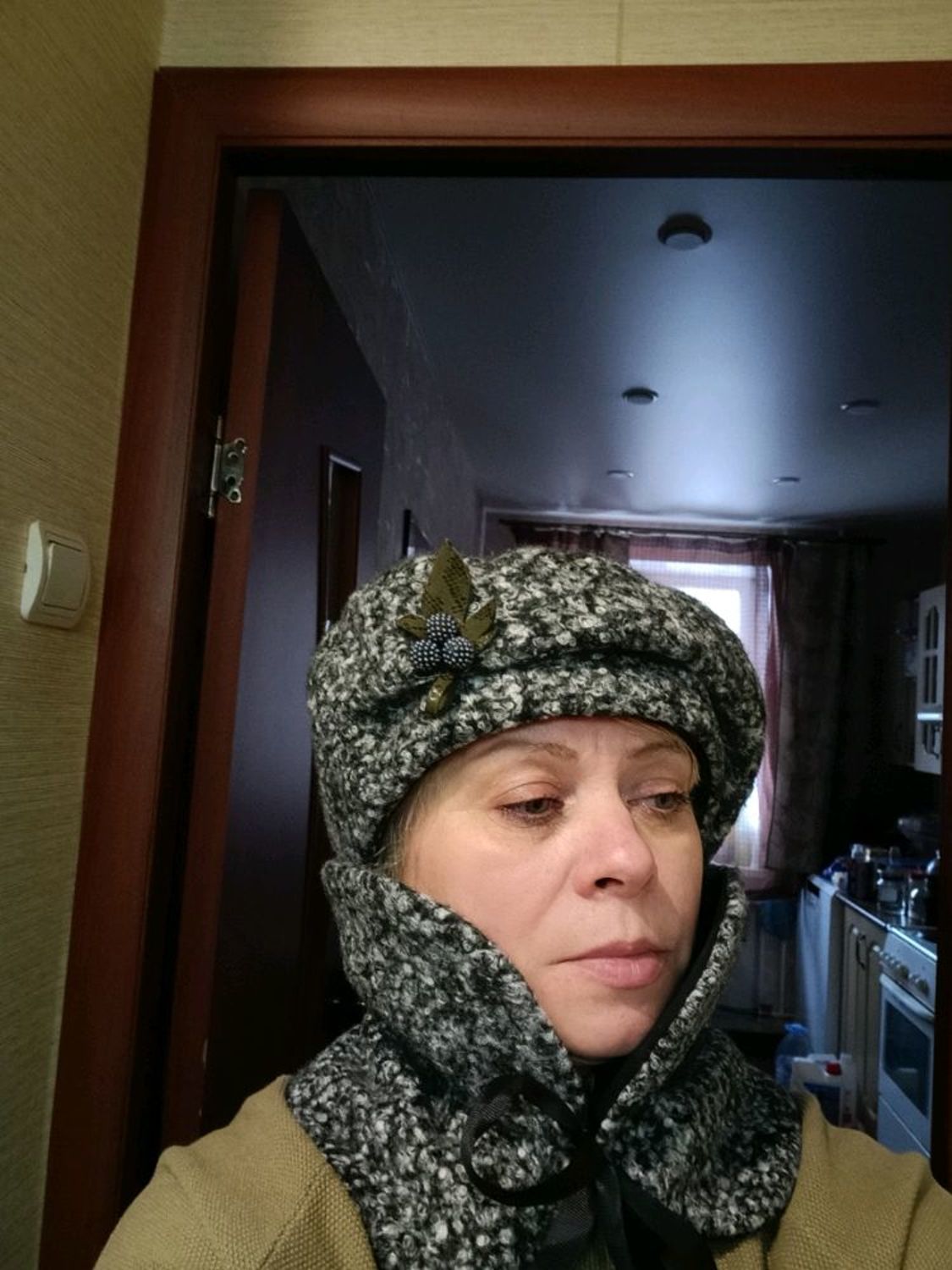 Photo №1 к отзыву покупателя Elena Fedotova о товаре Изготовление головного убора и шарфа
