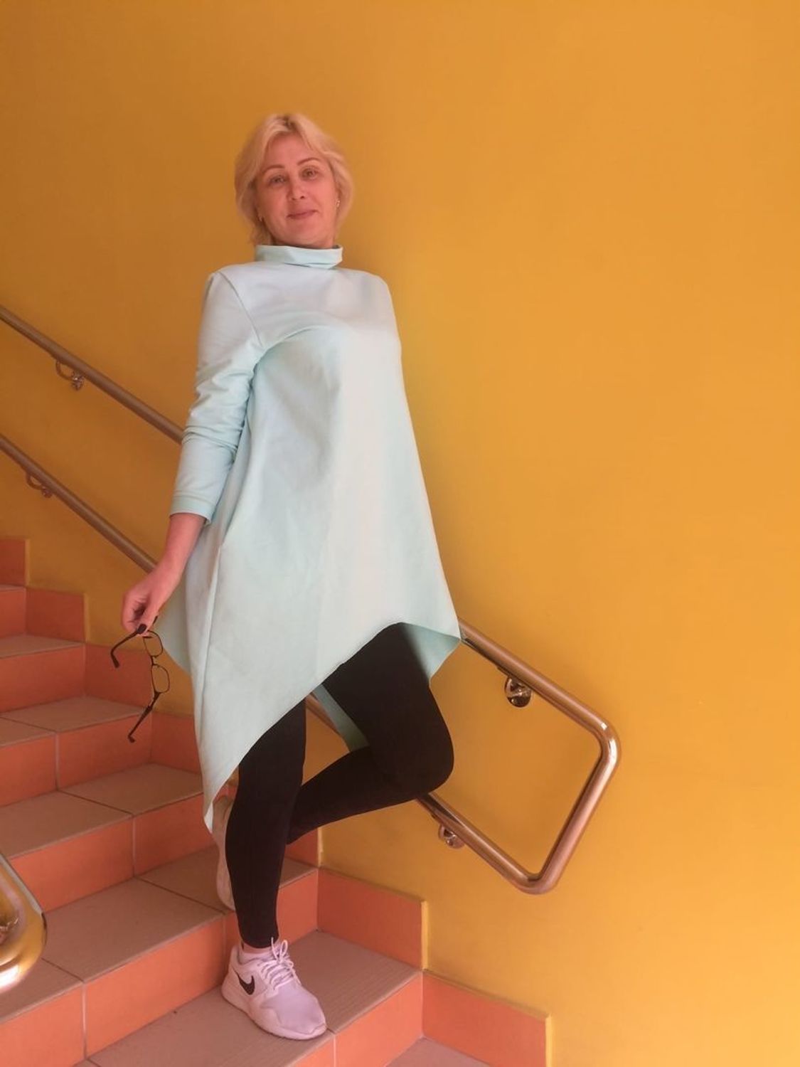 Фото №4 к отзыву покупателя Елена Меньшикова (Сердюкова) о товаре Туника с хвостами аквамарин (мята)