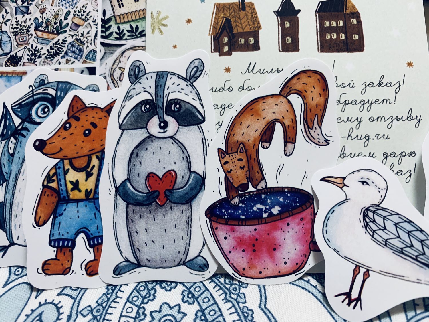Photo №2 к отзыву покупателя Olga Muzychenko о товаре Стикеры: Енотики and 4 more items