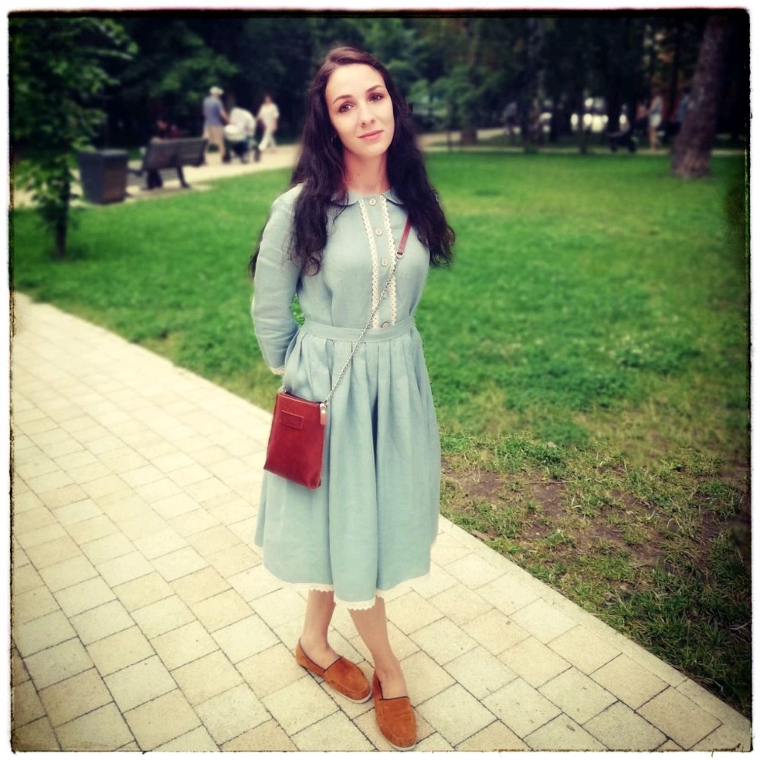 Фото №1 к отзыву покупателя Екатерина Смирнова о товаре Платье льняное хвойное