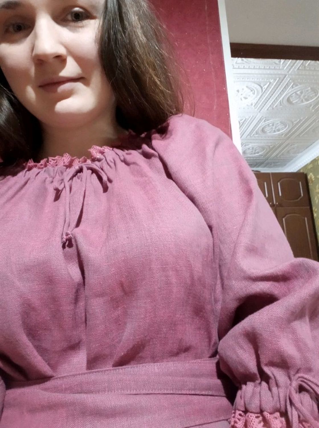 Фото №2 к отзыву покупателя Анна Маршалкина о товаре Свободная крестьянка из льна с рукавом 3/4