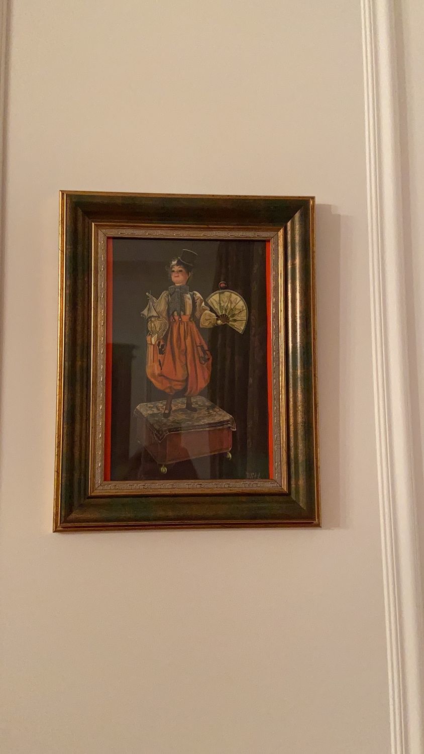 Фото №1 к отзыву покупателя Елена о товаре Миниатюра: Арлекин, музыкальная шкатулка, Франция, 19 век.