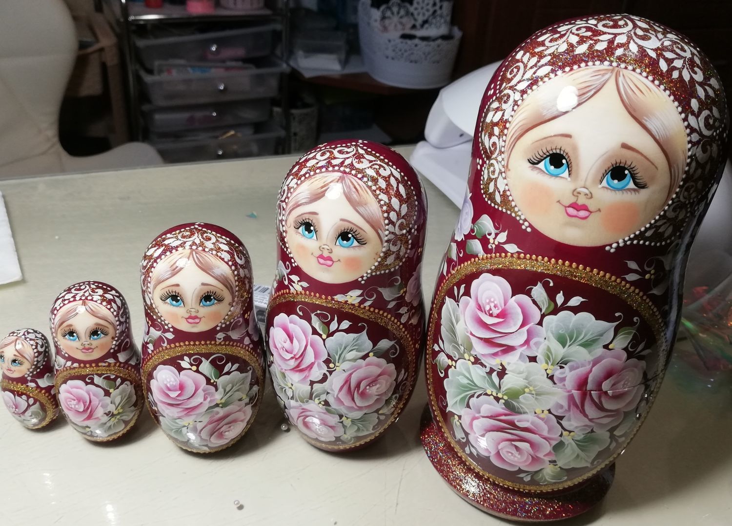 Photo №1 к отзыву покупателя Olga  о товаре Матрешка «Гранат» (5мест)