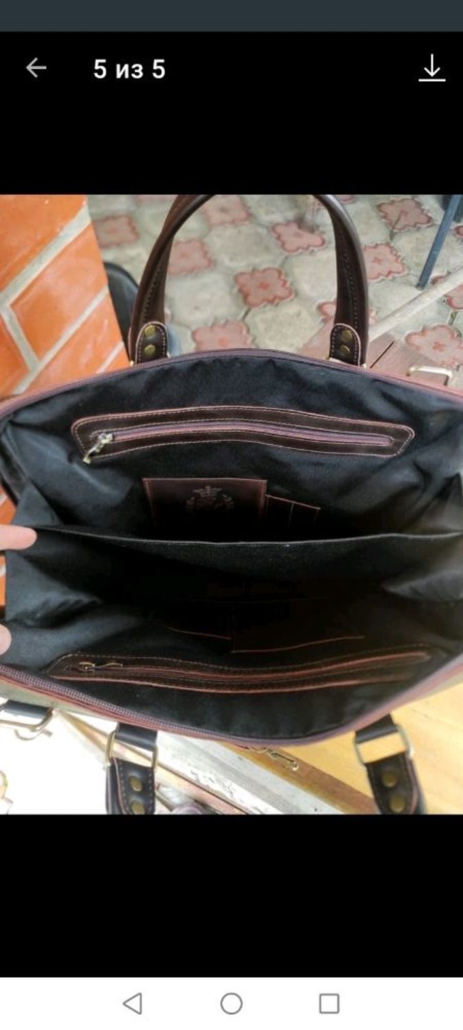 Photo №3 к отзыву покупателя Irina о товаре Мужская сумка кожаная "Folder G" для документов ноутбука