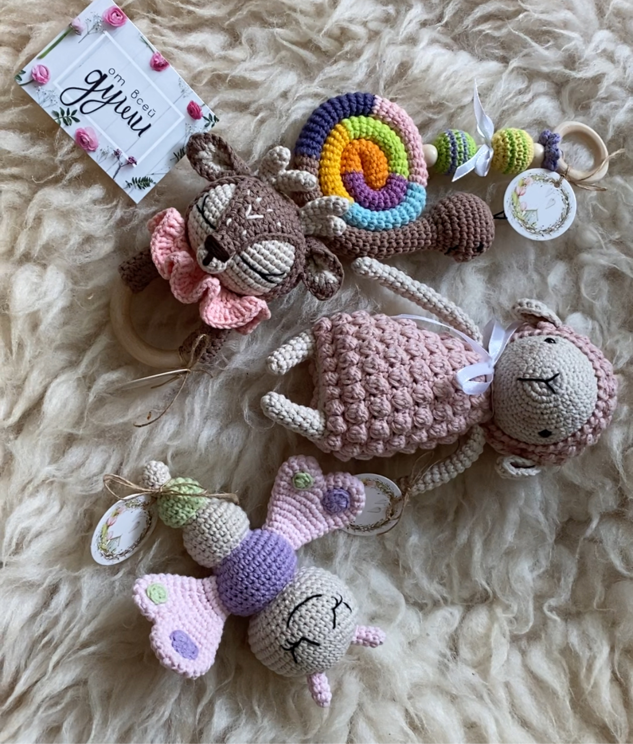 Фото №1 к отзыву покупателя Little_shop_blythe о товаре Погремушки-грызунки и еще 3 товара