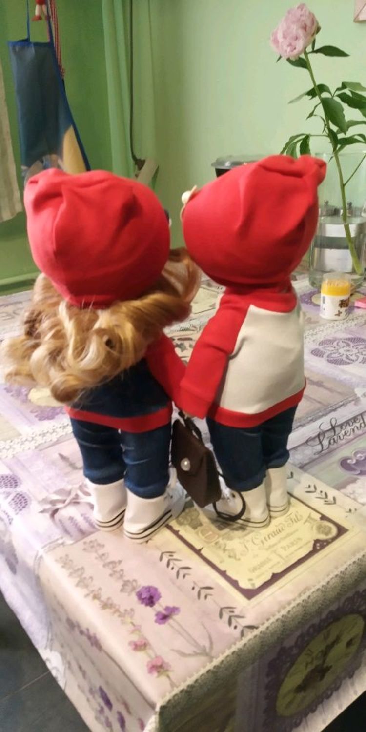 Фото №1 к отзыву покупателя Надежда Мурманцева о товаре Текстильная кукла ручной работы пара