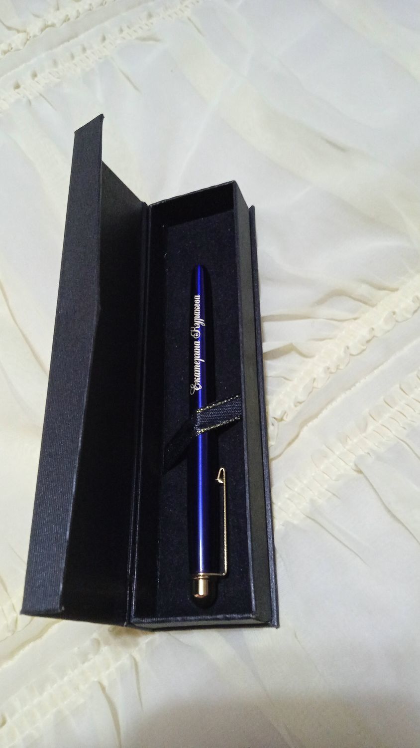 Photo №1 к отзыву покупателя tigerr100 о товаре Ручка Delta Blue с гравировкой and 1 more item