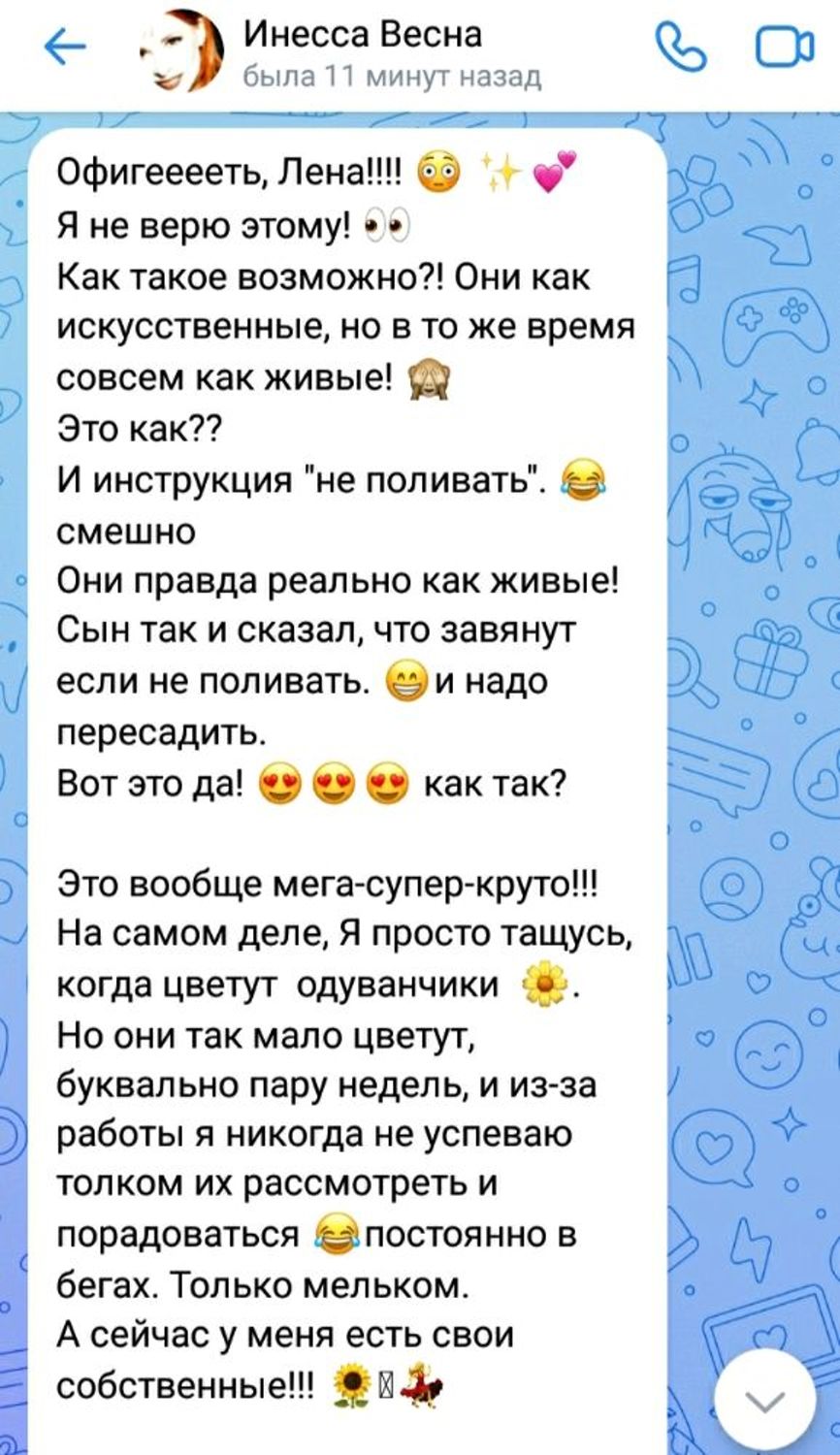 Фото №1 к отзыву покупателя Елена о товаре Одуванчики из холодного фарфора.