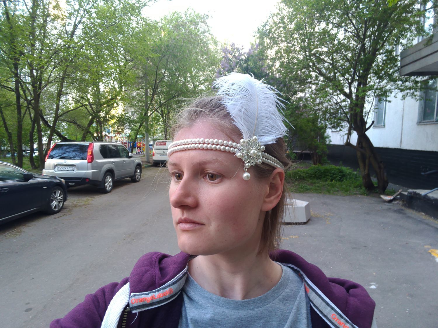 Фото №1 к отзыву покупателя Елена Токарева о товаре Повязка на голову  в стиле Гэтсби "Жемчуг Silver"