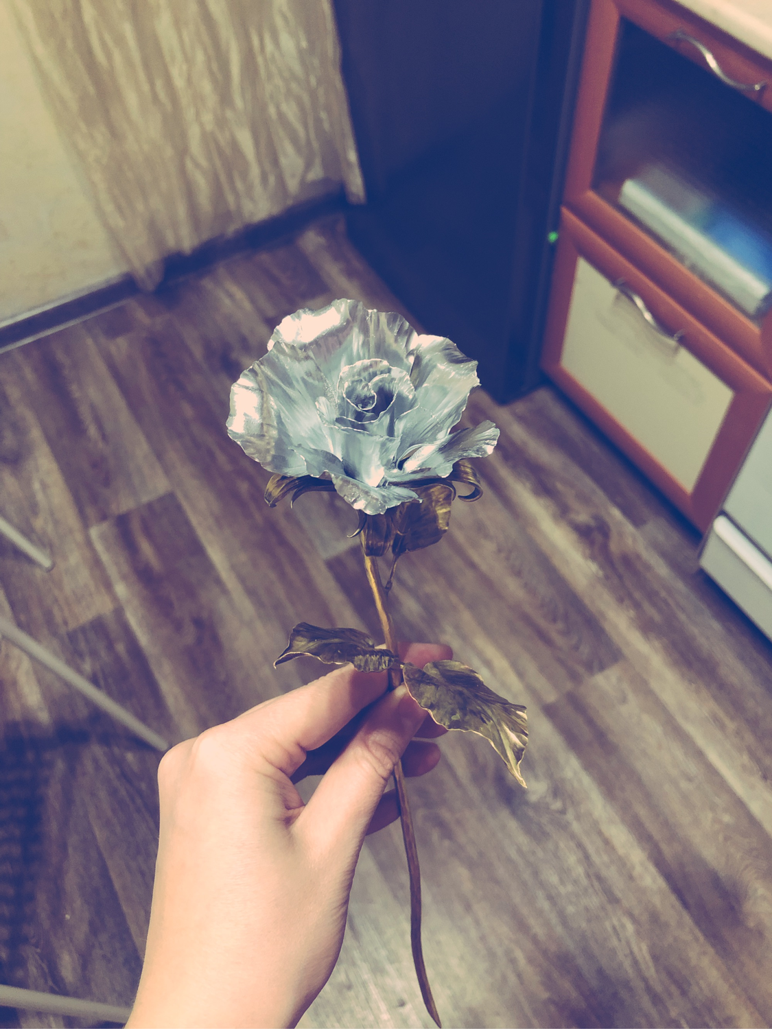 Photo №1 к отзыву покупателя Pavel о товаре Жестяная роза, вариант №1 - Подарок на Жестяную свадьбу