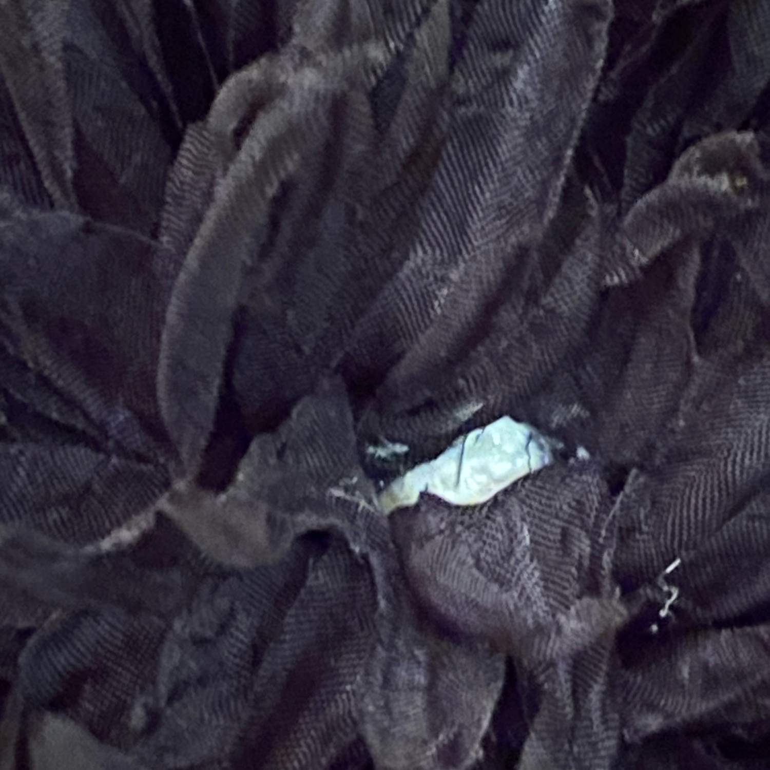 Фото №2 к отзыву покупателя Светлана о товаре Брошь-булавка: Брошь хризантема чёрная 17см