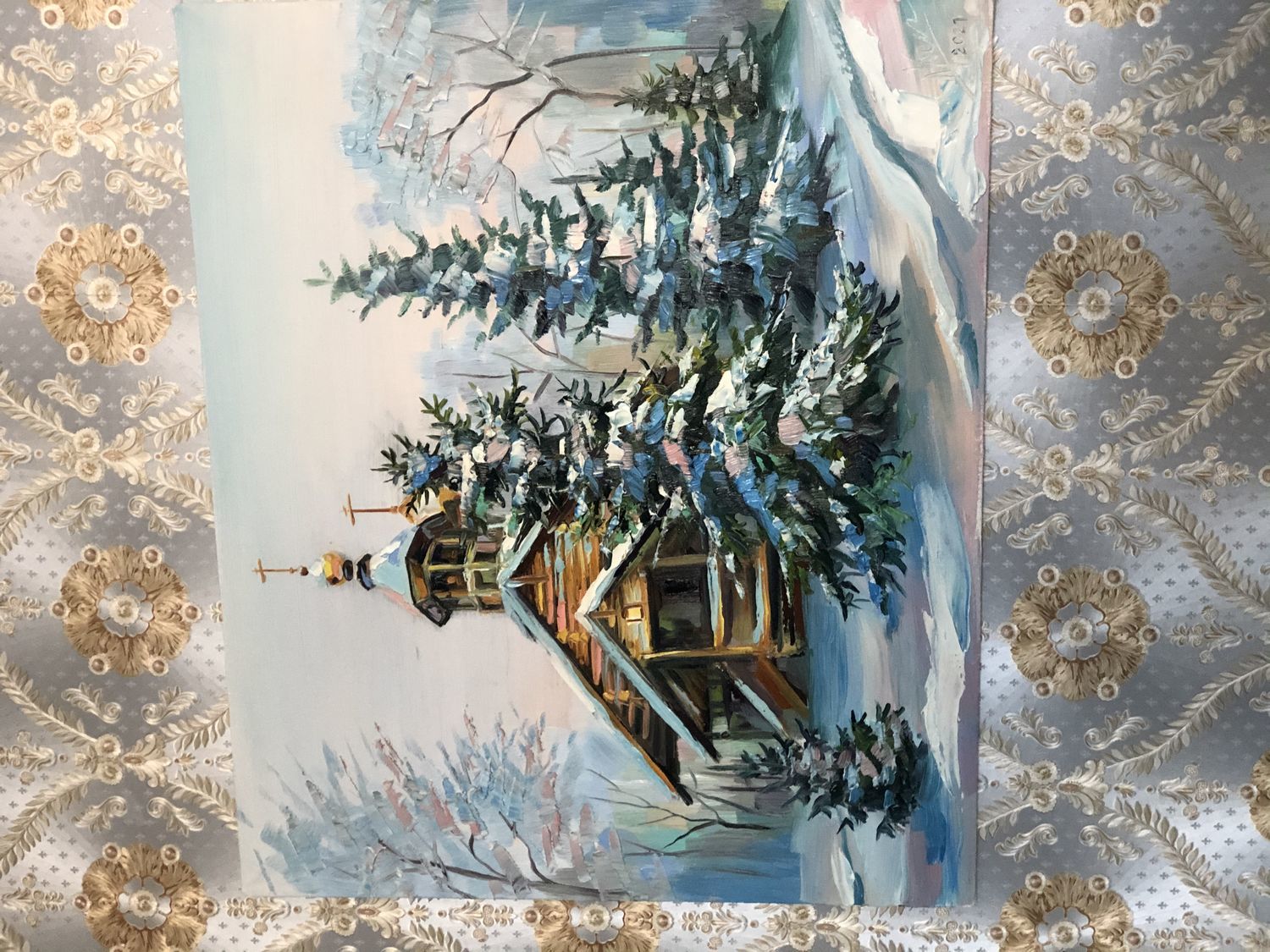 Photo №1 к отзыву покупателя Irina о товаре Картина маслом Рождественский сочельник