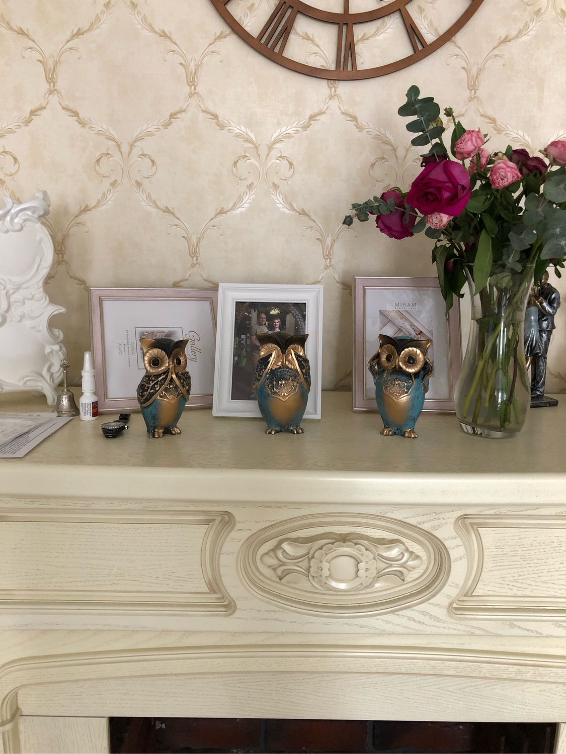 Photo №1 к отзыву покупателя Klyuchnikova Veronika о товаре Статуэтки "Совы" набор из 3 шт. Бирюза