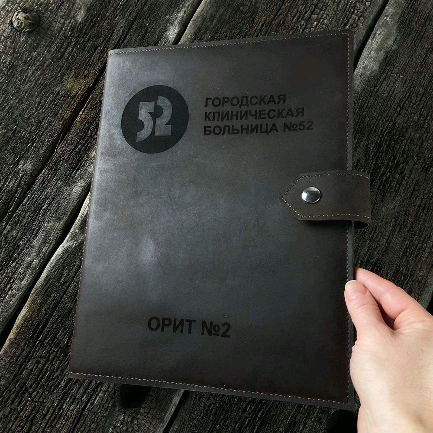 Фото №1 к отзыву покупателя Ирина Булгакова о товаре Кожаная папка А4 с файлами на кольцах