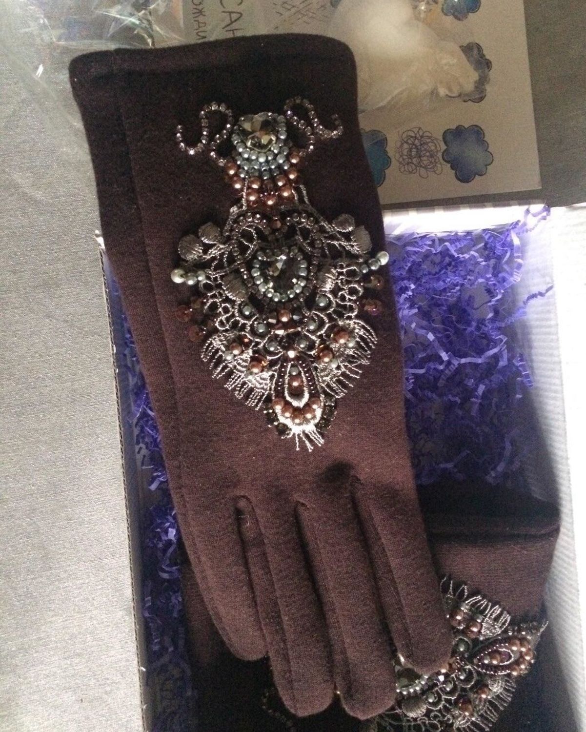 Фото №2 к отзыву покупателя Marina Tumanova о товаре Перчатки: Короткие перчатки кофейного цвета