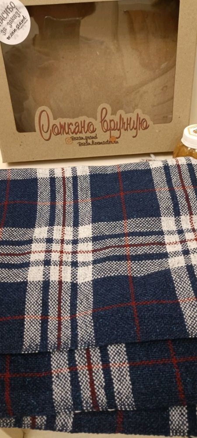 Photo №1 к отзыву покупателя Vikusya о товаре Шарфы: Тканый шарф ручной работы из итальянской пряжи