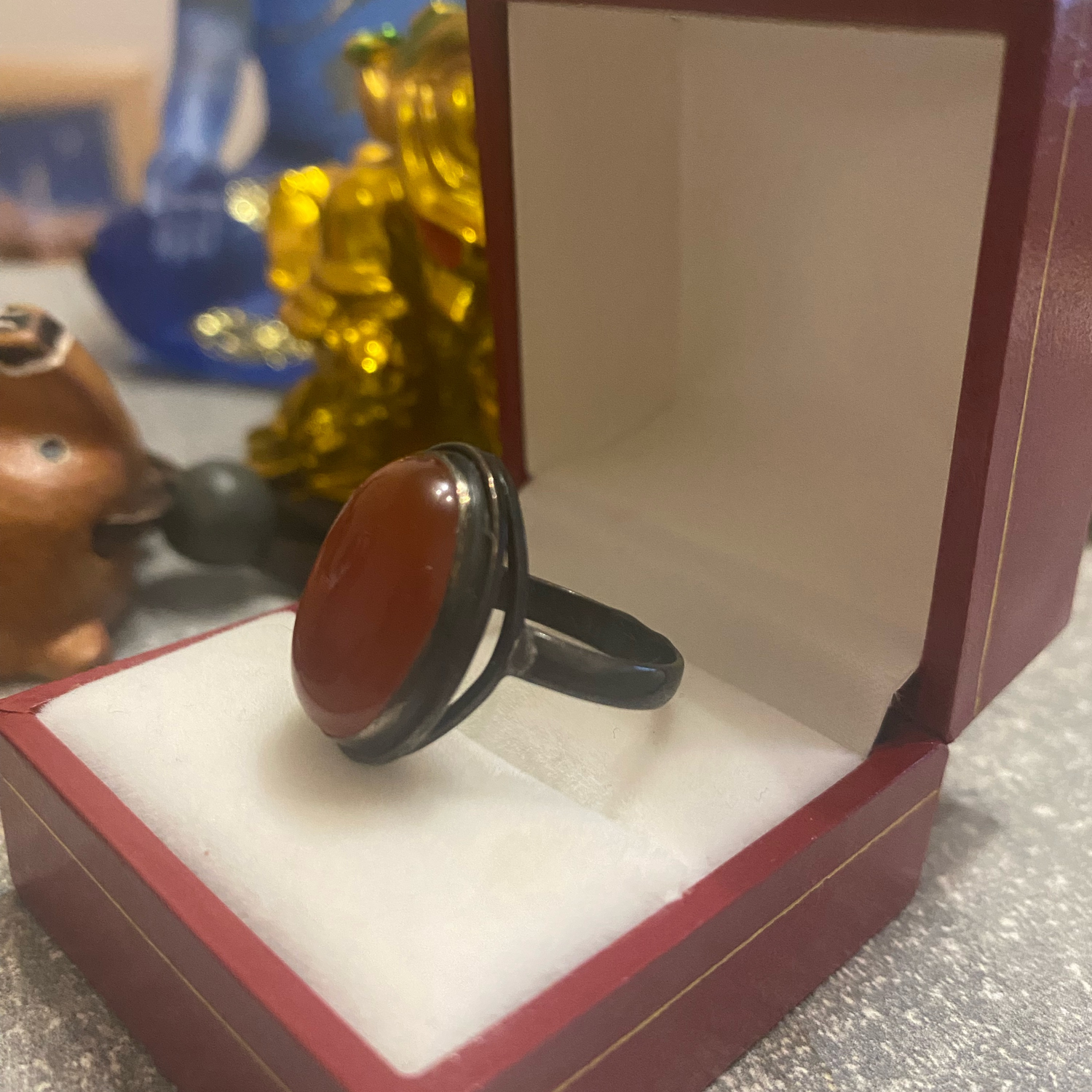 Фото №4 к отзыву покупателя Klara о товаре Серебряное кольцо "Сердолик" с большим  сердоликом, карнеол
