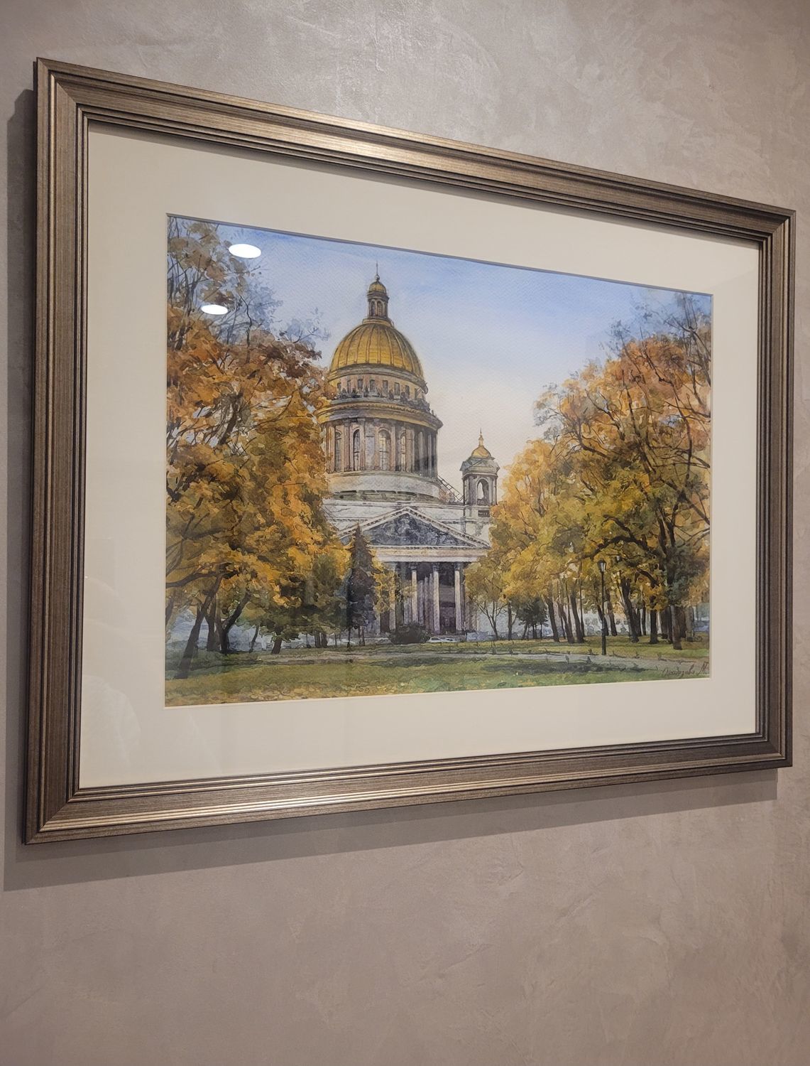 Фото №1 к отзыву покупателя Светлана о товаре Акварельная картина "Санкт-Петербург. Вечер "  пейзаж