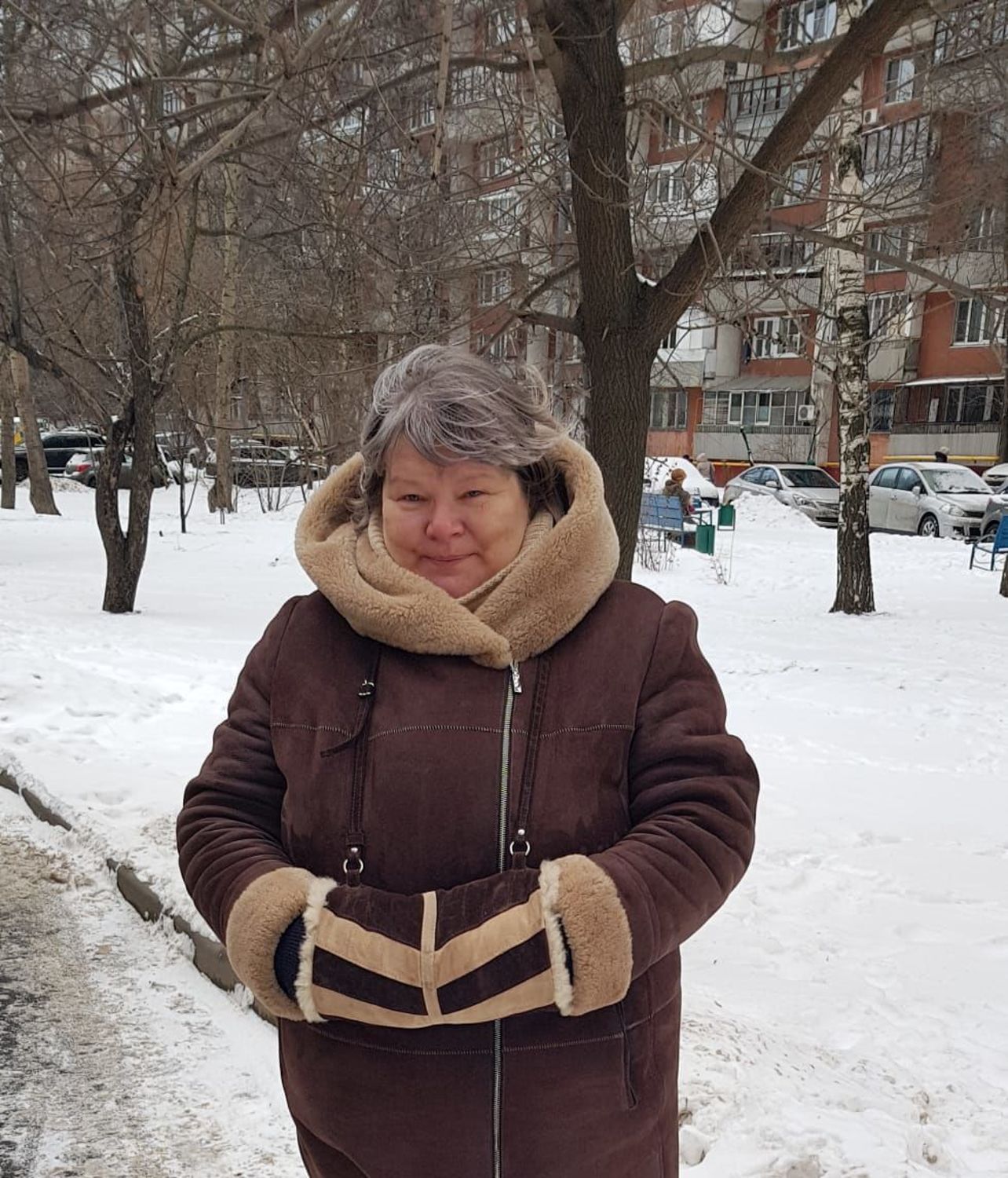 Фото №3 к отзыву покупателя Irina Orlova о товаре Муфта Сумка для рук из кожи и мехом овчины Рыжая елочка