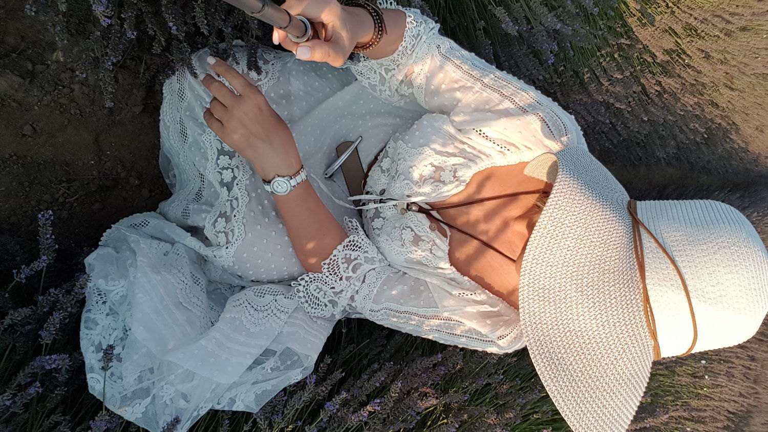 Фото №3 к отзыву покупателя Жанна о товаре Платье "White butterfly", бохо, ретро