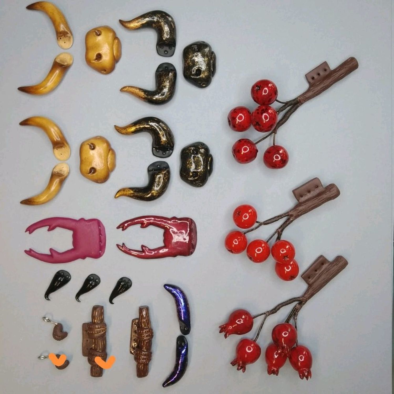 Фото №1 к отзыву покупателя LeBrooch о товаре Аксессуары для вышивки: Набор Рога и нос для коровы/быка и еще 1 товар