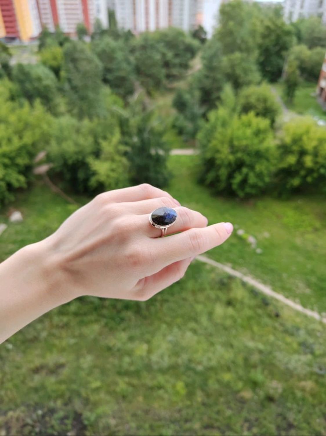Photo №1 к отзыву покупателя Nadya Morozova о товаре Кольца: ВИДЕО лабрадор лабрадорит натуральный природный спектролит and 1 more item