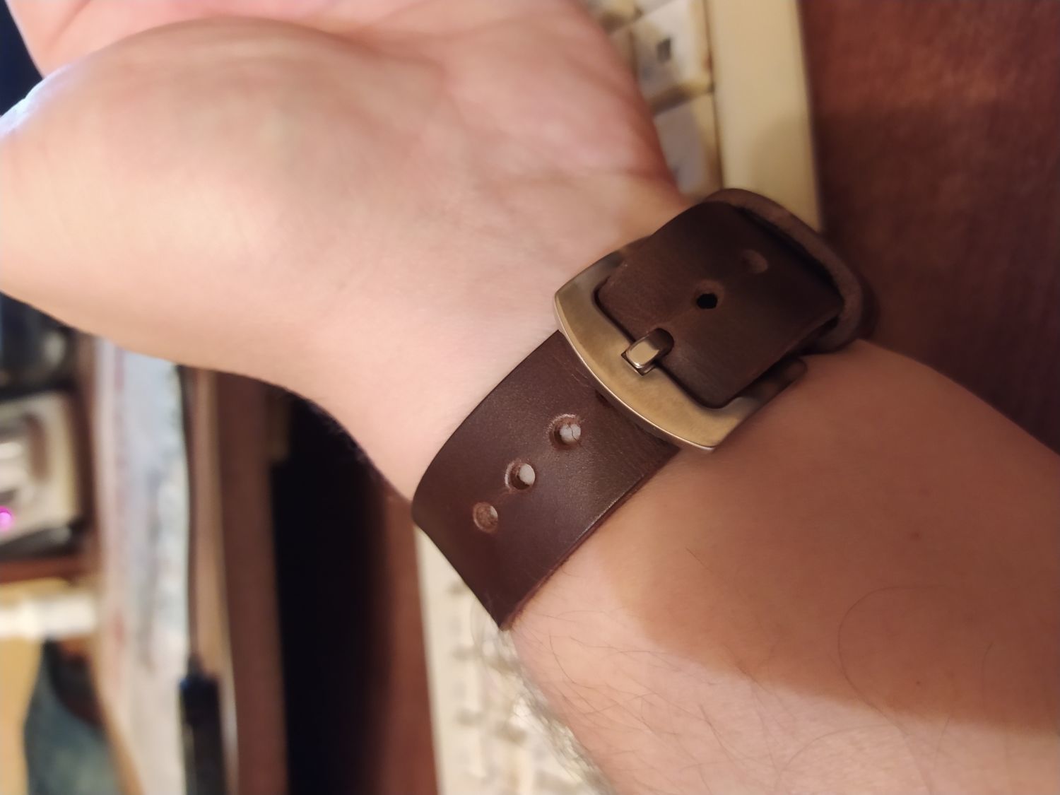 Фото №1 к отзыву покупателя Сергей Алятин о товаре Ремешок для Apple Watch из кожи Horween