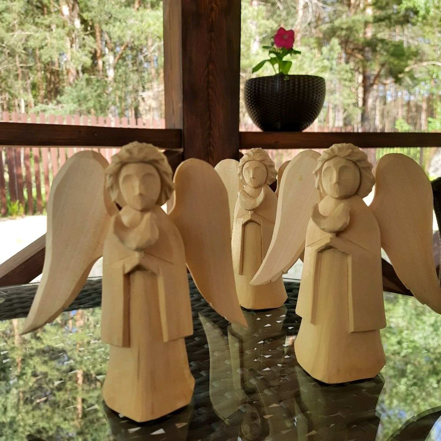Фото №1 к отзыву покупателя Федосова Карина о товаре Заготовка резная деревянная Ангел