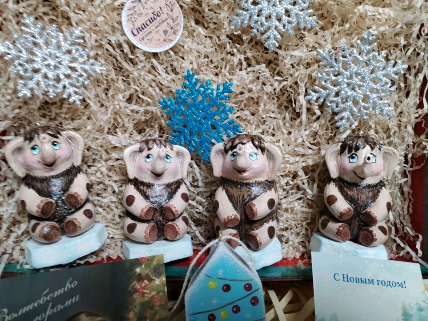 Photo №2 к отзыву покупателя Marina о товаре Елочные игрушки: зайчик с барабаном