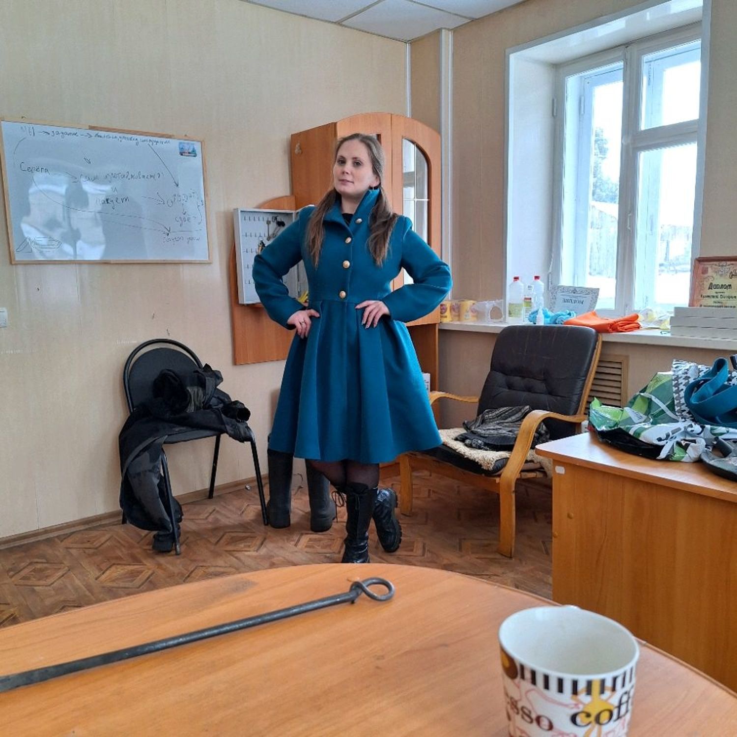 Фото №1 к отзыву покупателя Кованые изделия Аскалон (Алексей) о товаре Пальто-платье с бантом