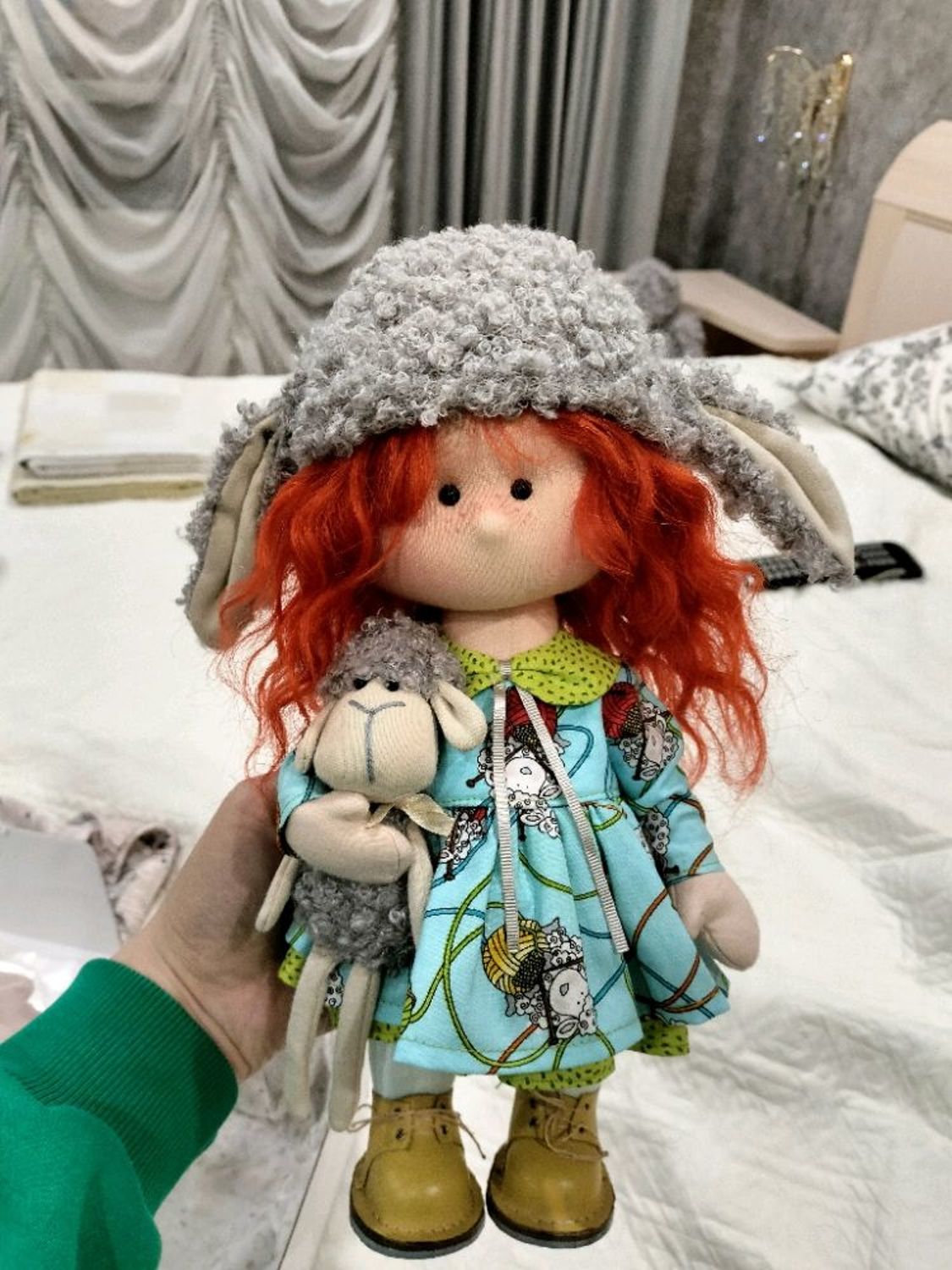 Фото №1 к отзыву покупателя gazuk84 о товаре Интерьерная кукла: Кукла -Овечка