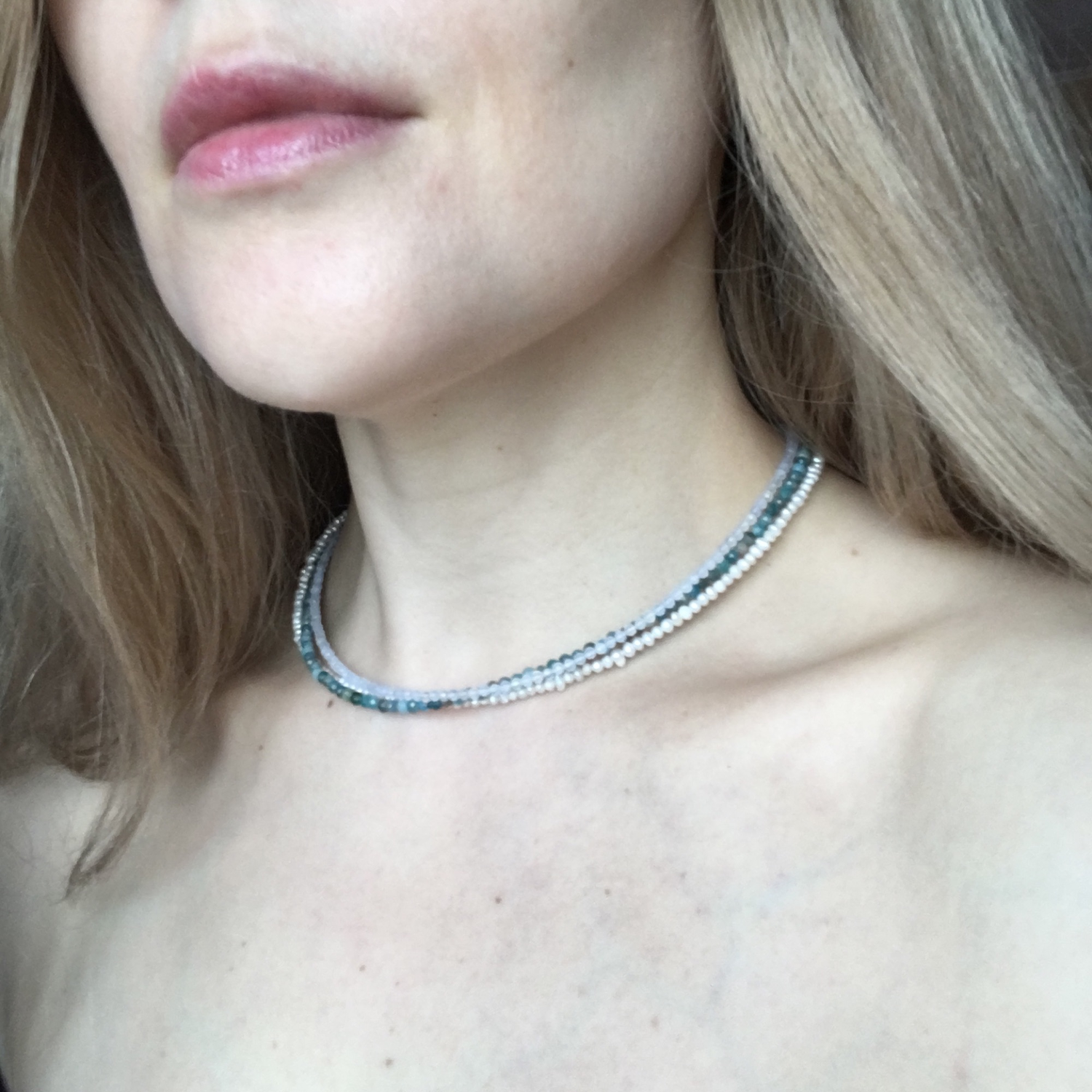 Photo №2 к отзыву покупателя Olga Ugnenko о товаре Колье из жемчуга и апатита «Морской бриз» 003