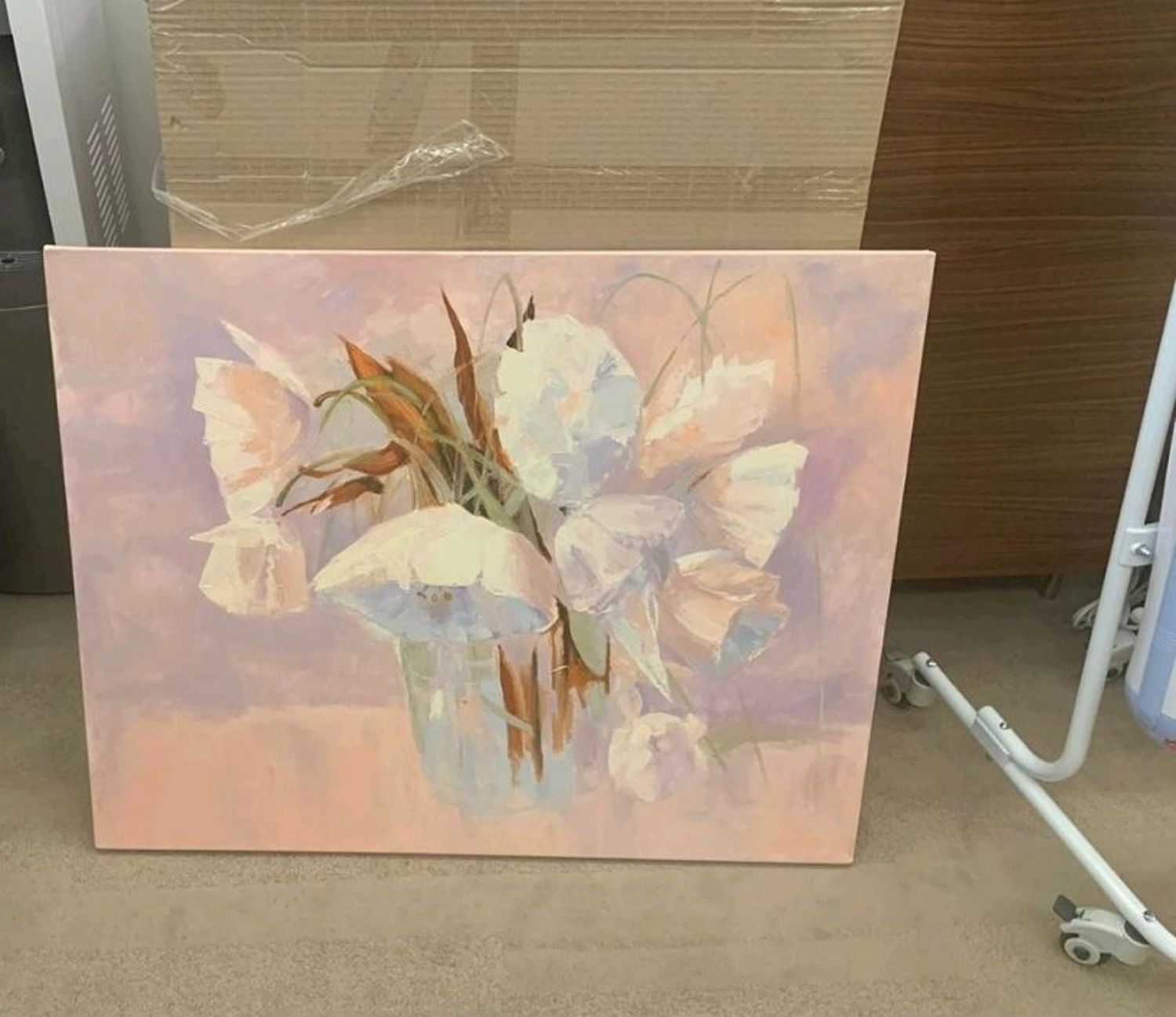 Photo №1 к отзыву покупателя Viktoriya о товаре Картина масло холст "Букет цветов" большая акрил