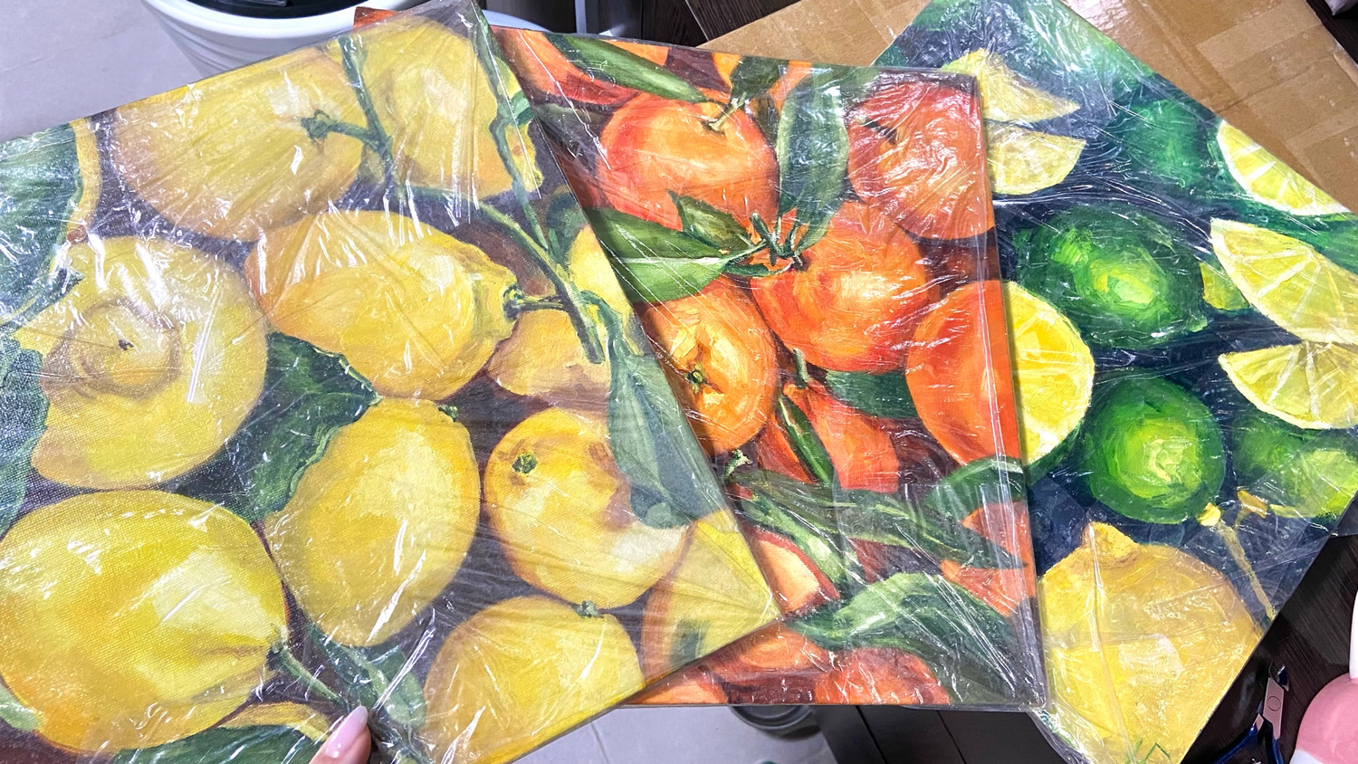 Photo №1 к отзыву покупателя Alina о товаре Картина лимон лайм натюрморт с лимоном маслом