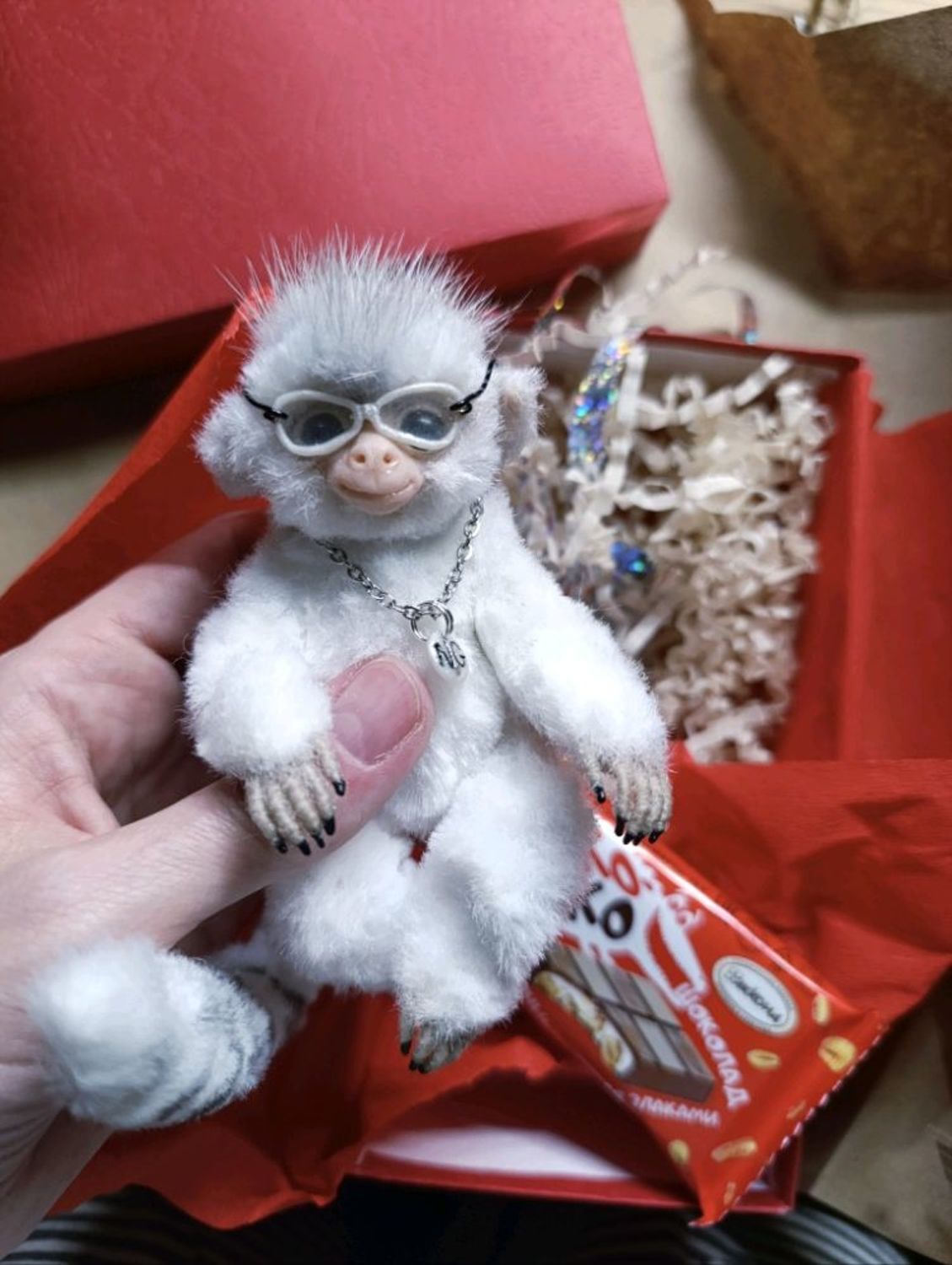 Фото №2 к отзыву покупателя mossberrydoll (Надежда) о товаре Обезьянка Игрунка ручной работы