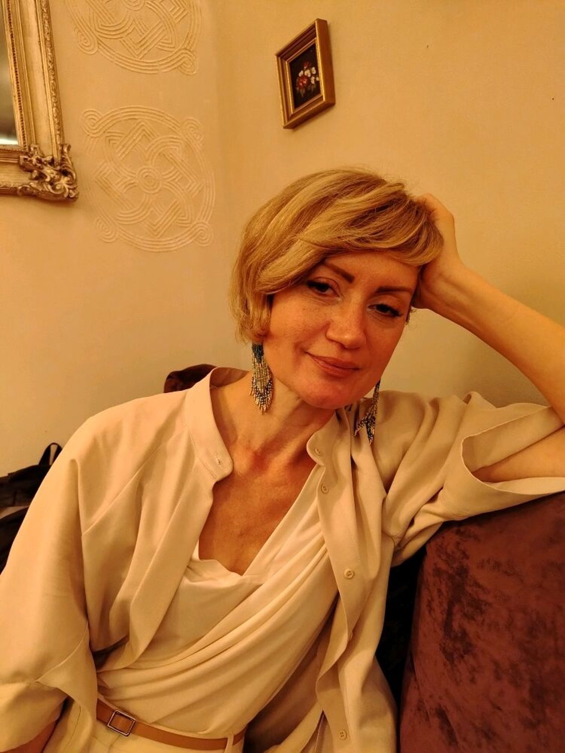 Фото №1 к отзыву покупателя Бухарова Елена о товаре Серьги из бисера "Античная мозаика"