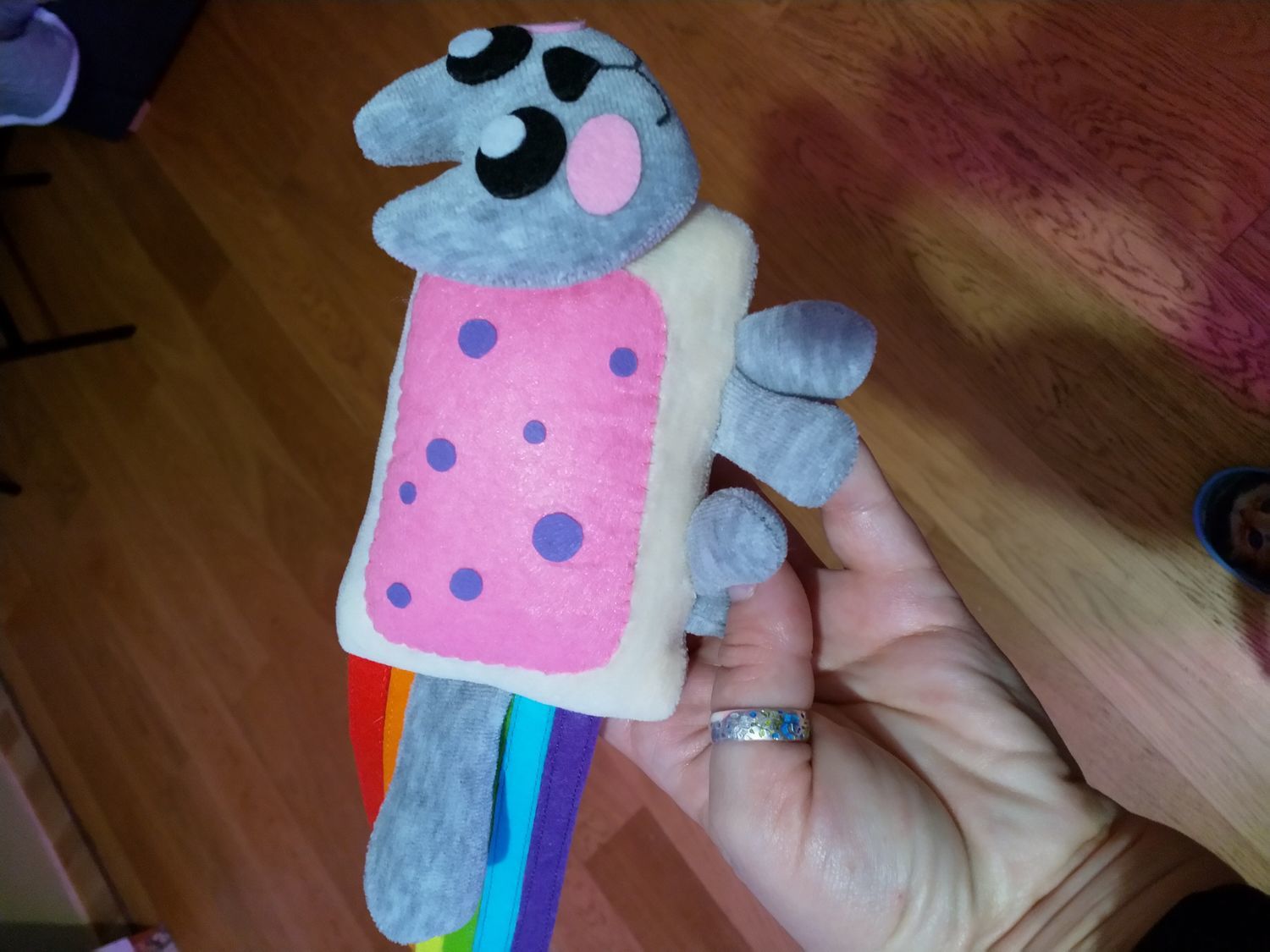 Фото №1 к отзыву покупателя Олга о товаре Nyancat нянкэт мини, мягкая игрушка няшный кот Nyan Cat