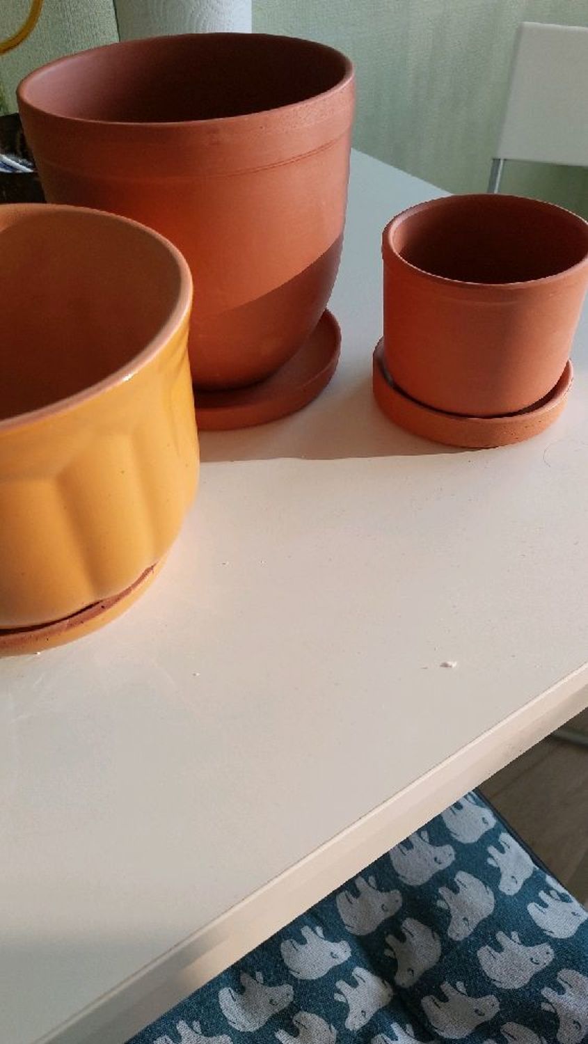 Photo №1 к отзыву покупателя tyktytytk о товаре Горшок для цветов 0.6л керамика and 3 more items