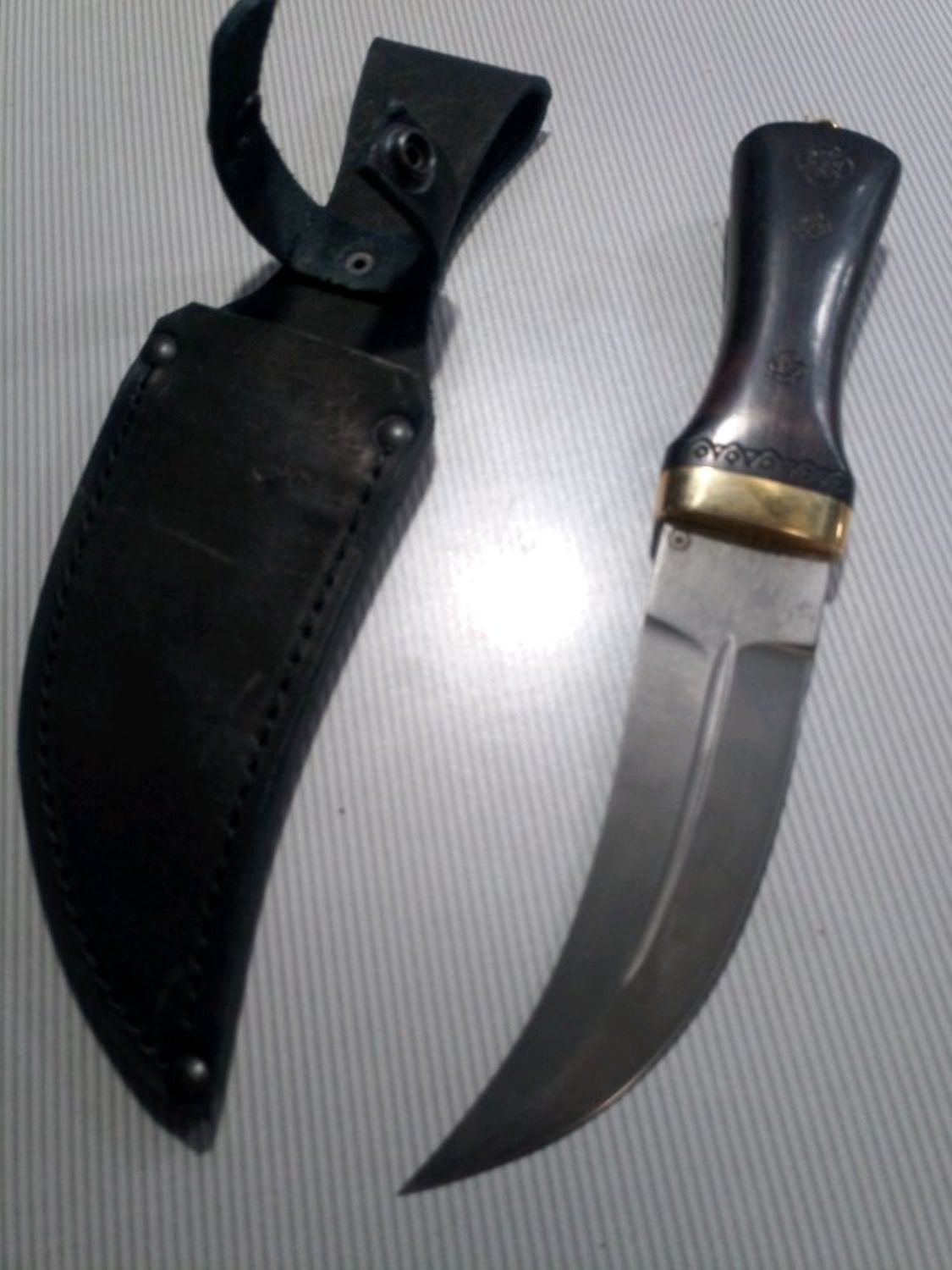Photo №1 к отзыву покупателя Andrej о товаре Нож "Джамбия-2" кинжал х12мф граб