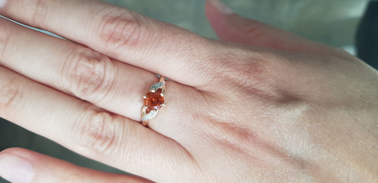 Фото №1 к отзыву покупателя Елена о товаре Гессонит гранат 1,28ct