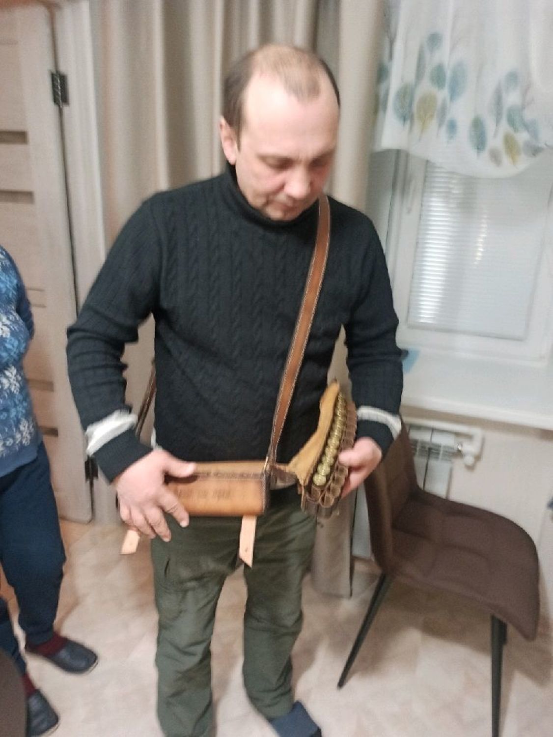 Фото №2 к отзыву покупателя Зинин Дмитрий о товаре Патронташ из натуральной кожи растительного дубления