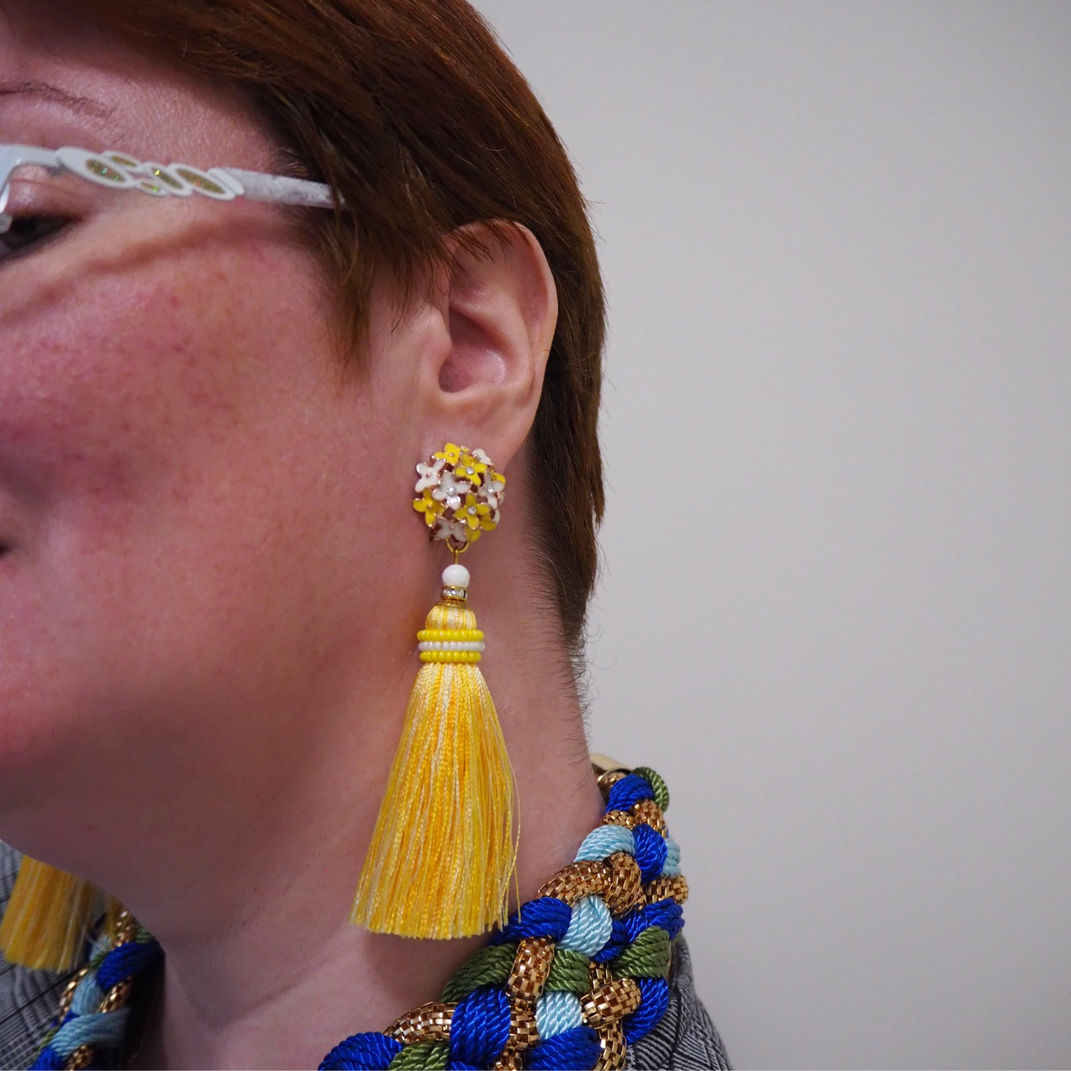 Фото №2 к отзыву покупателя Светлана Коняева о товаре Серьги-кисти «Желтый букет».