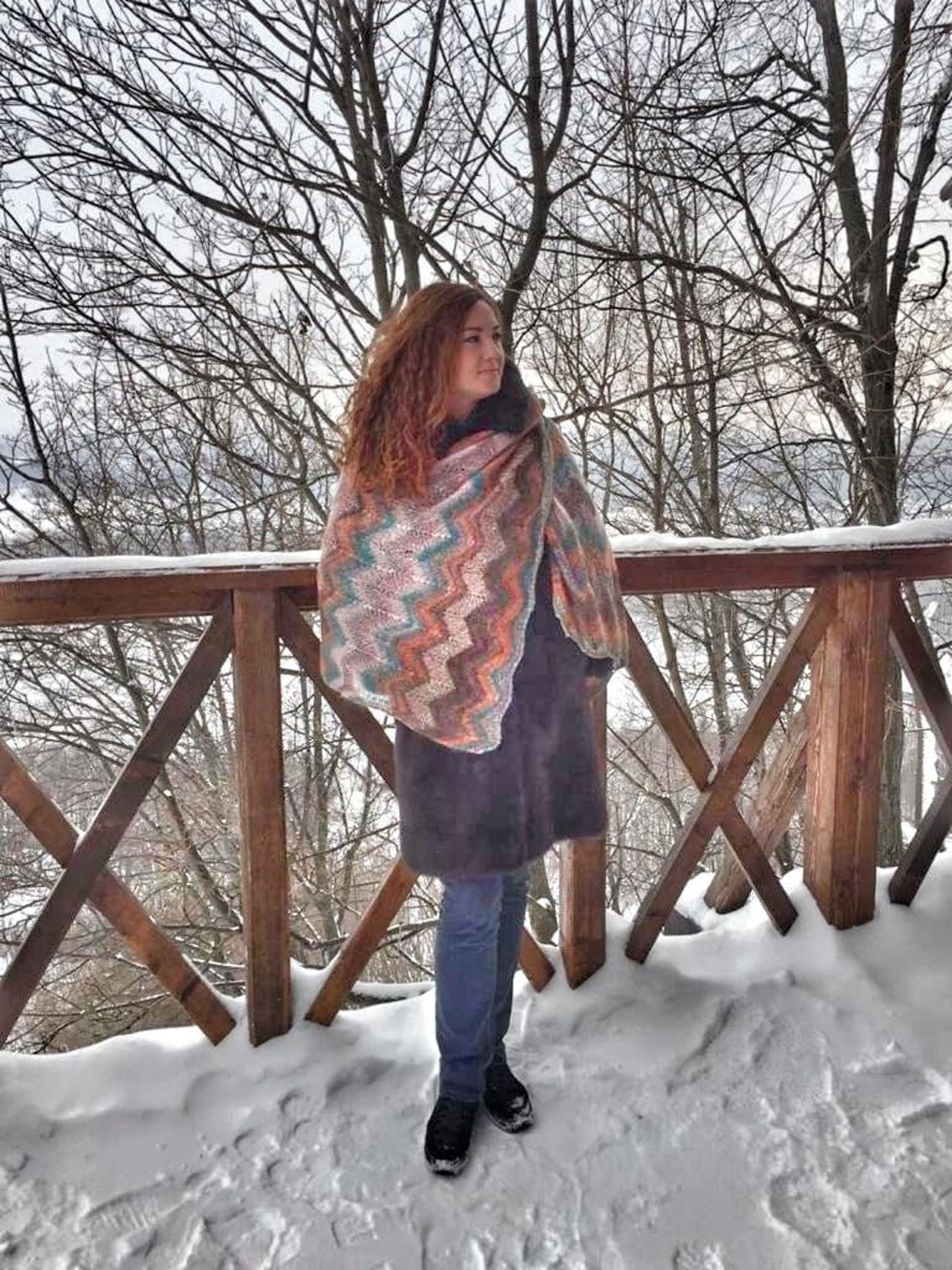 Фото №1 к отзыву покупателя Lena о товаре Шаль по мотивам Missoni