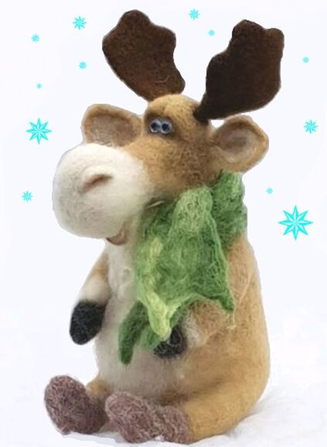 Фото №1 к отзыву покупателя HIMARI NISHIBA о товаре Игрушка новогодняя Лось из шерсти (рождественский олень)