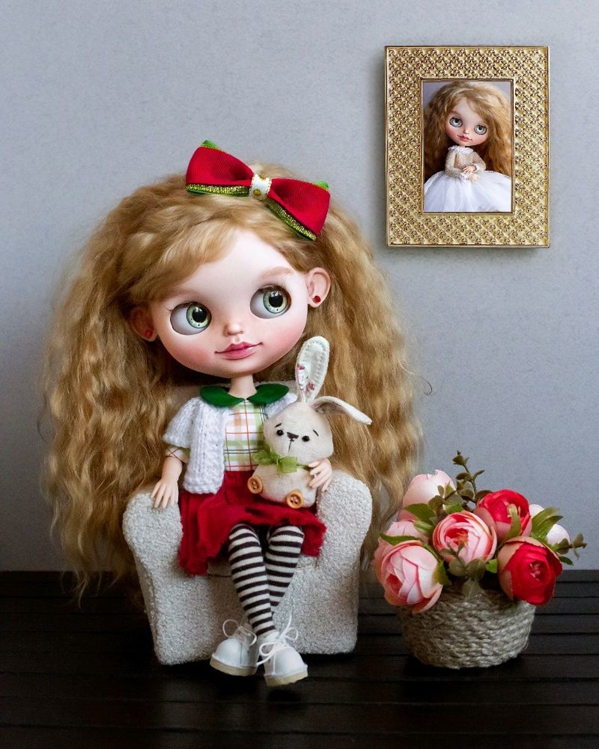 Photo №1 к отзыву покупателя Svetlana Gunina о товаре Кукла блайз с натуральными волосиками (локоны ангорской козочки)