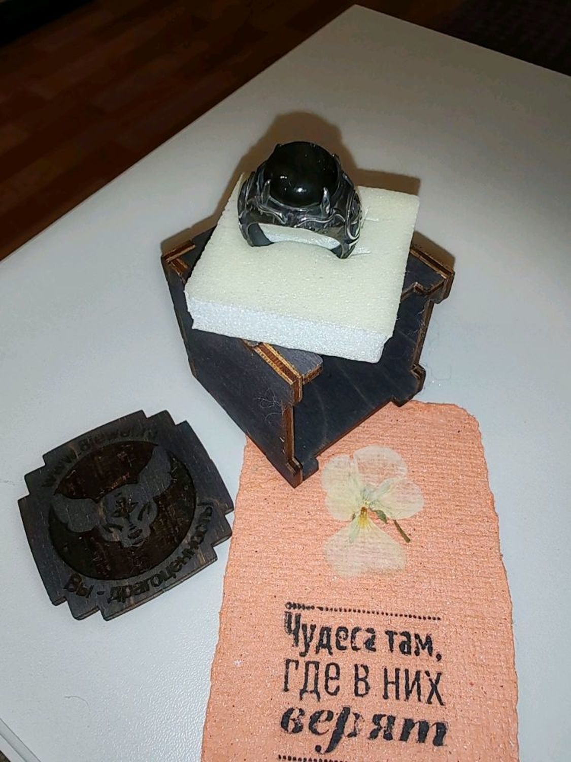 Photo №3 к отзыву покупателя Vintazh о товаре Серебряное кольцо с лабрадоритом "Виллард"